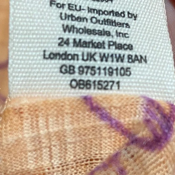 Free People One Dance Dolman Sleeve Top M Coral Floral Twist Front OB615271 - Picture 9 of 9